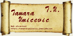 Tamara Umićević vizit kartica